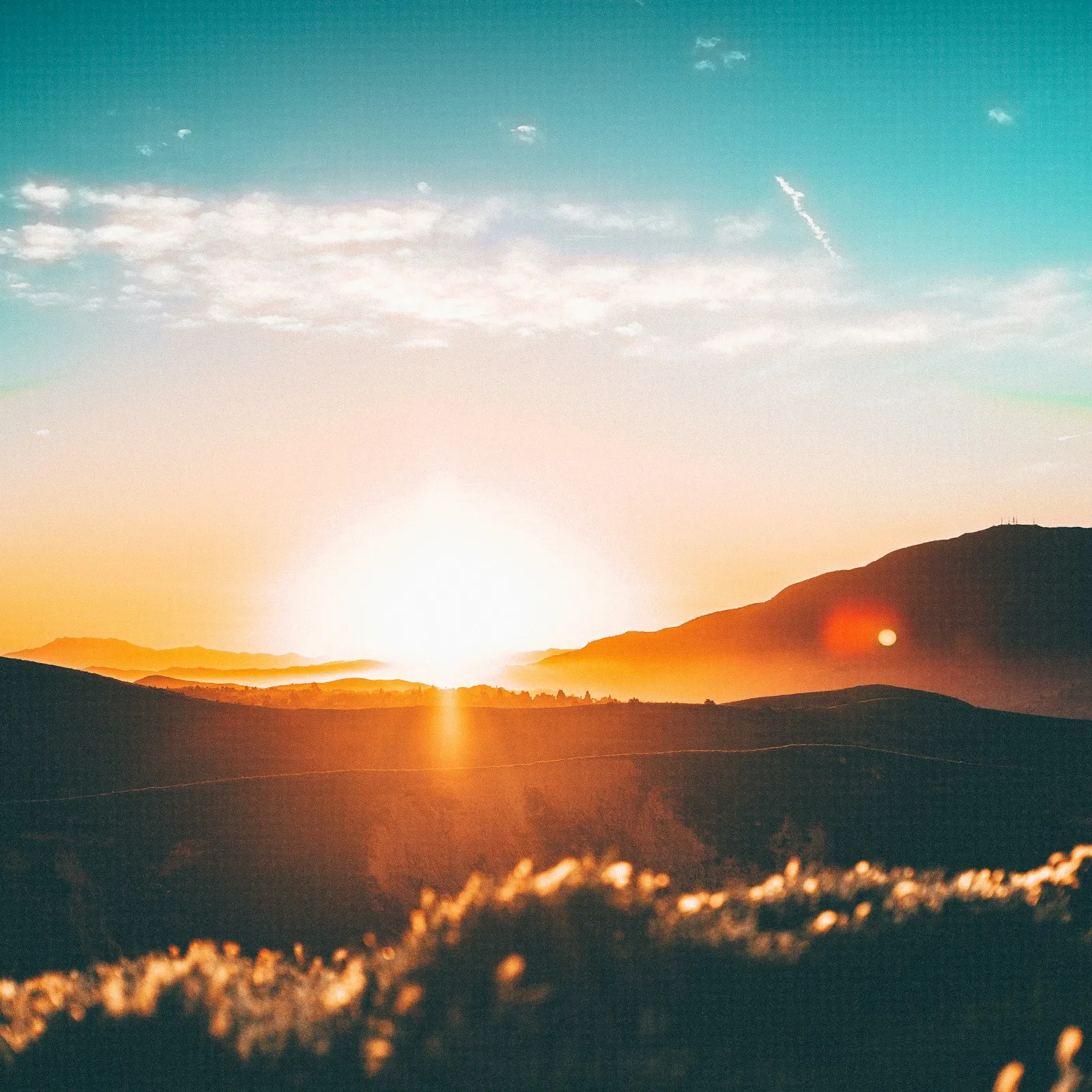 Golden sunrise over the horizon offering hope
