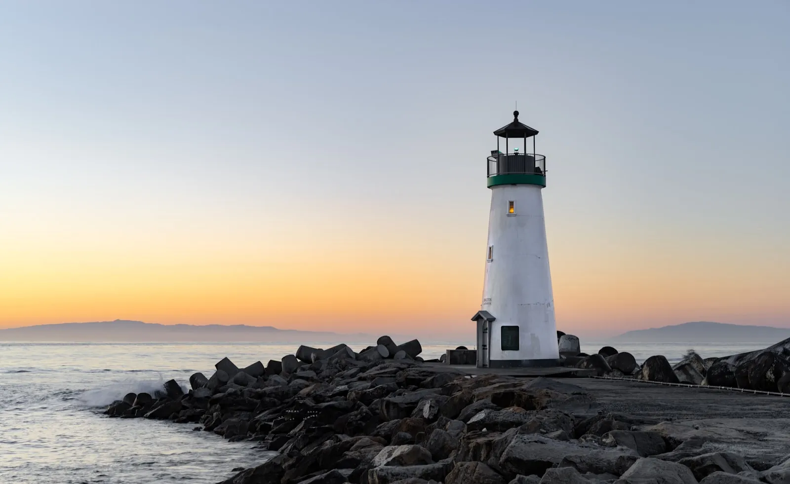 Lighthouse standing guard by the coast